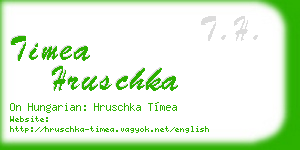 timea hruschka business card